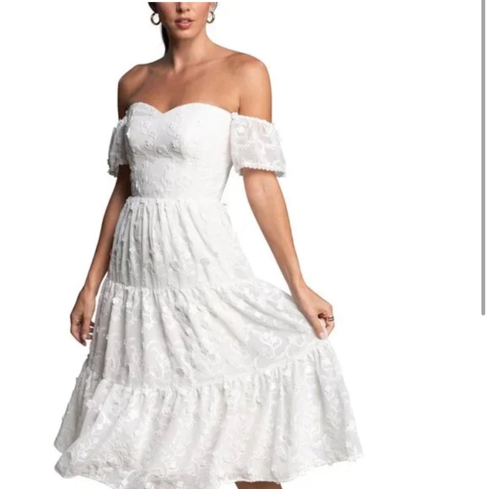 Dress The Population River Whimsical Tiered Dress XS